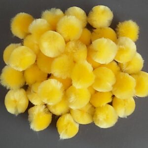 Pom Poms 25mm Yellow 50pk