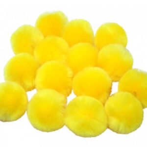 Pom Poms 40mm Yellow 50pk