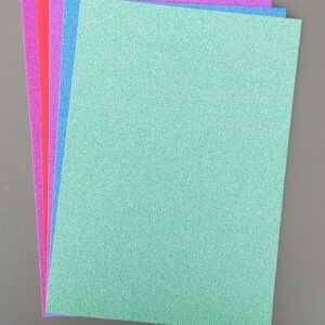 Craft Glitter Card A4 Assd Colours 10pk