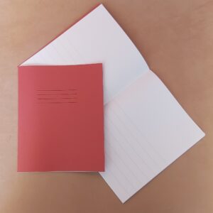 Workbook Plain and Lined Red 20pk
