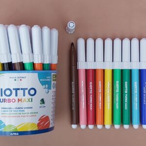 Giotto Turbo Maxi Large 5mm Tip - Assorted Colours - 48 pack