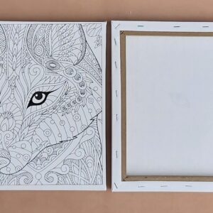 Colour Your Own Canvas Fox 30cm x 30cm
