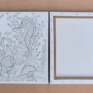 Colour Your Own Canvas Sea Life 30cm x 30cm
