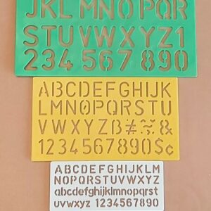 Stencil Set 4pk various Sizes and Colour