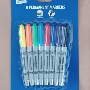 Permanent Markers - Assorted Colours - 8 pack