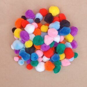 Pom Poms Small Assd Colours 100pk