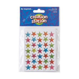Stars Peel & Stick - Assd Colours 700pk